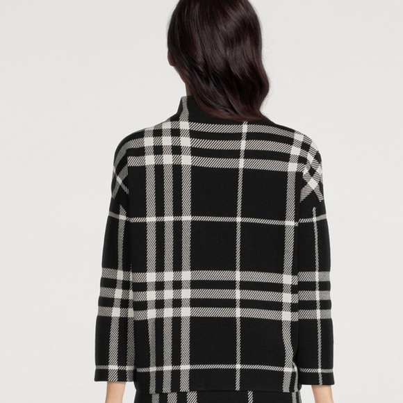 Akris Punto Funnel neck Jaquard wool pullover sweater - Picture 2 of 9